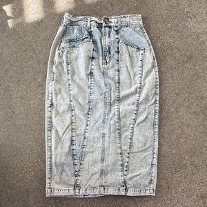 Jordache Vintage Light Blue Denim Pencil Skirt